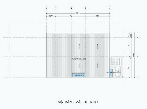 bản vẽ nhà cấp 4 6x20