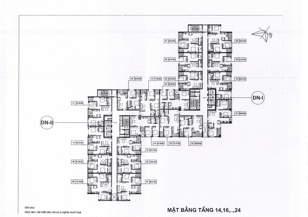 Cần bán chung cư Hacinco Complex, căn góc 1907, DT: 68,19m2, giá 29 tr/m2 2948280