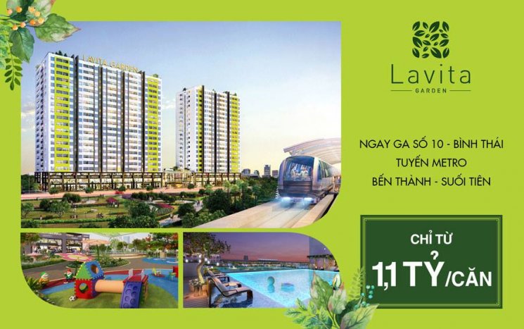 Căn hộ cao cấp Lavita ngay trạm Metro số 10 Bình Thái, giá 1,1 tỷ chiết khấu lên đến 23% 4751419