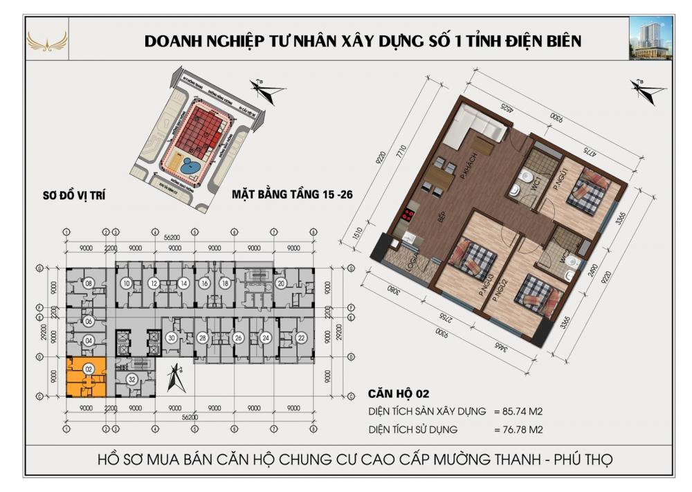 Mở bán chung cư Mường Thanh Phú Thọ giá 12 tr/m2 5624226
