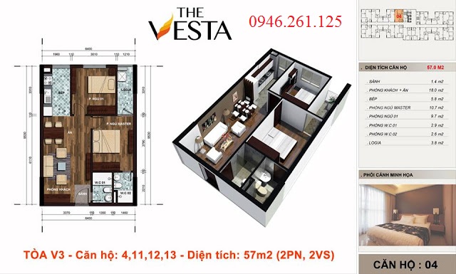 Nhà ở xã hội dự án The Vesta Phú Lãm, Hà Đông 5934551
