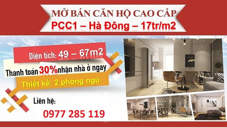 Chung cư PCC1 Complex Hà Đông - Nhận nhà ở ngay chỉ 850 triệu 6160497