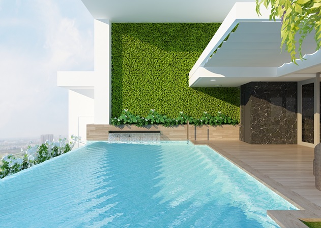 Penthouse Sky Villa Đảo Kim Cương 329 m2, tháp Hawaii, view sông và Quận 1 6179573