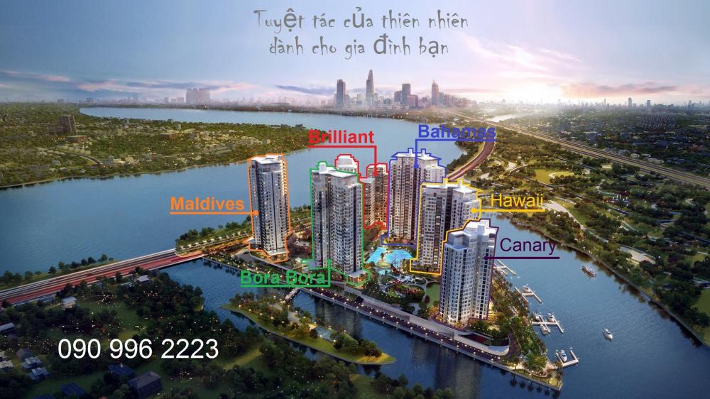 Bán căn hộ Đảo Kim Cương quận 2, 3 phòng ngủ, view sông Sài Gòn, tháp Maldives đẹp nhất dự án 6477711