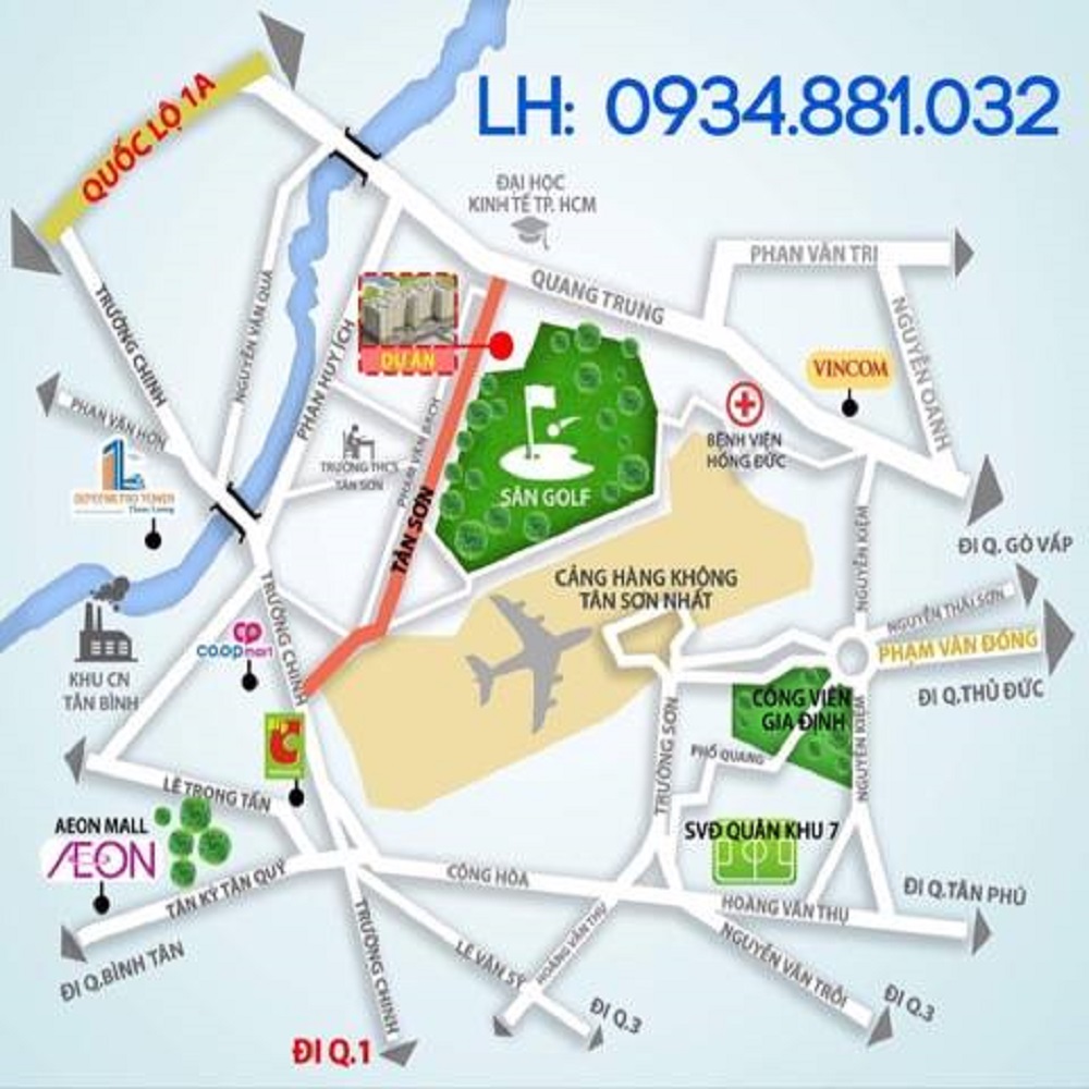 Mặt tiền Tân Sơn, căn hộ 870tr, ngay sân bay tuyến Metro số 2 Q. Tân Bình. 0934.881.032 6544284