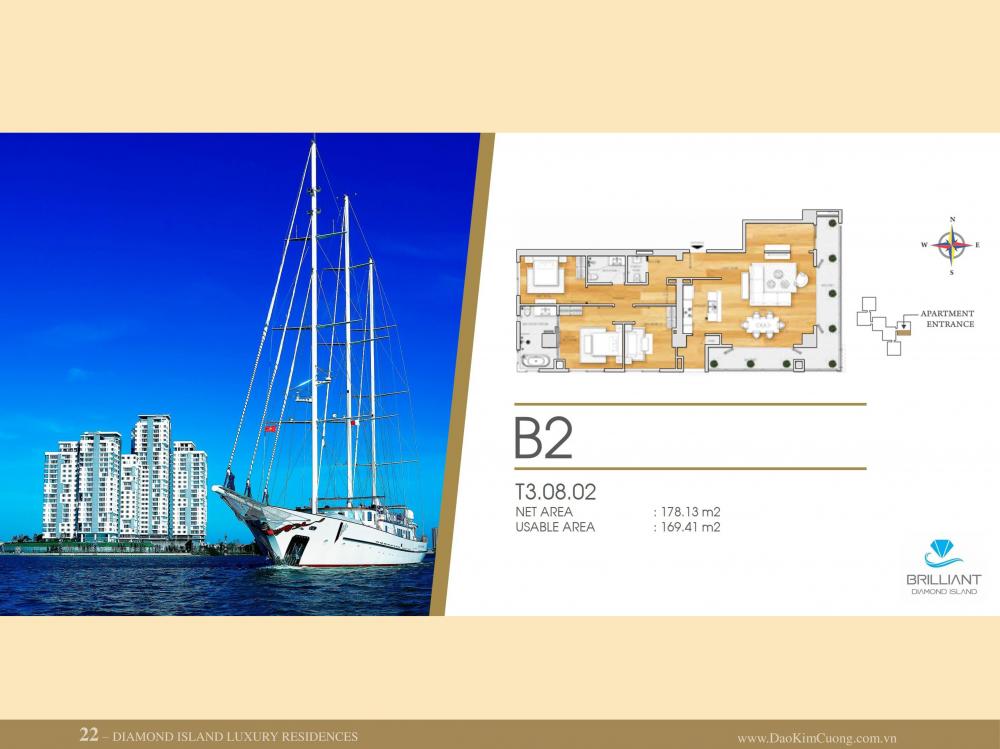 Bán căn hộ Đảo Kim Cương Q.2, vào ở ngay, 180 m2, view sông SG, Pool 2300 m2, giảm 10%, 53 tr/m2 6596457