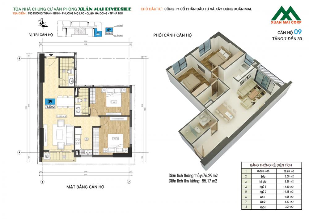 Bán căn hộ trung tâm Làng Việt Kiều Châu Âu, giá 21tr/m2, full nội thất, LS 0%. LH: 097.8601.730 6711804
