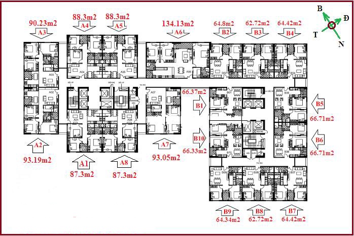 Giá tốt, bán căn chung cư 122 Vĩnh Tuy diện tích 64.42m2, 2PN 6626255