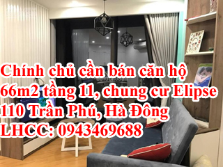 Chính chủ cần bán căn hộ 66m2 tầng 11, chung cư Elipse 110 Trần Phú, Hà Đông 7035858