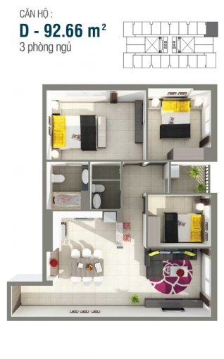 Bán căn hộ 8x Rainbow liền kề Đầm Sen, nhận nhà cuối năm, giá chỉ 1,15 tỷ/căn 64m2, 2 phòng ngủ 7136447