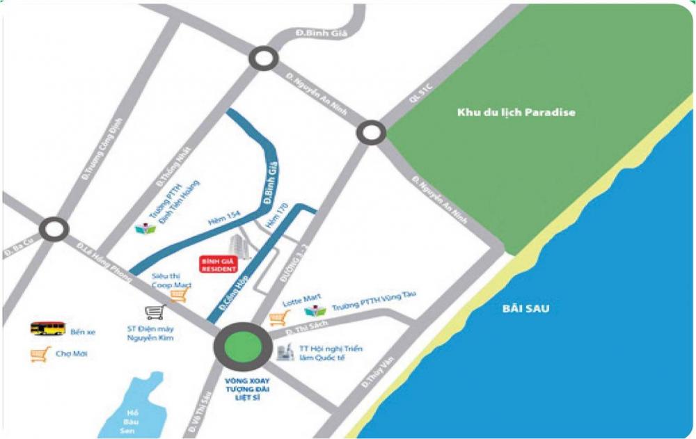 Chung cư Bình Giã Resident, căn hộ view biển, giá gốc chủ đầu tư, 0907883643 7219060