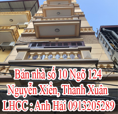 Bán nhà số 10 ngõ 124 Nguyễn Xiển, Thanh Xuân, Hà Nội 7959885