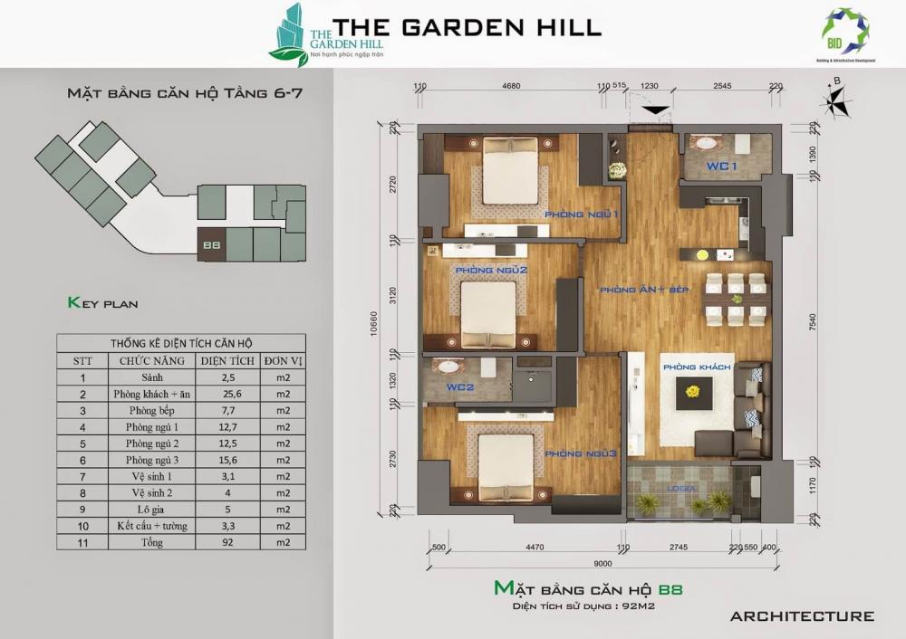 Thật dễ dàng sở hữu căn hộ, tuyệt đẹp tại The Garden Hill với giá chỉ từ 27.5tr/m2 8544157