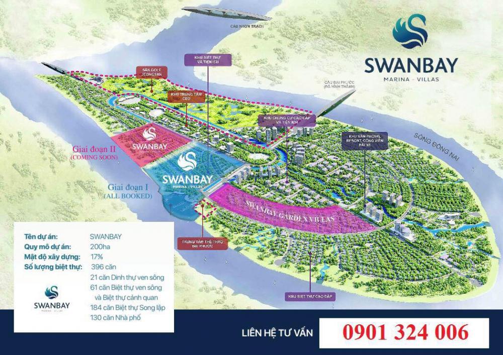 SwanBay mở bán Nhà Phố, Biệt Thự, Shophouse chỉ từ 2.7 tỷ/căn. Ngay Đảo Đại Phước, Nhơn Trạch 9036096