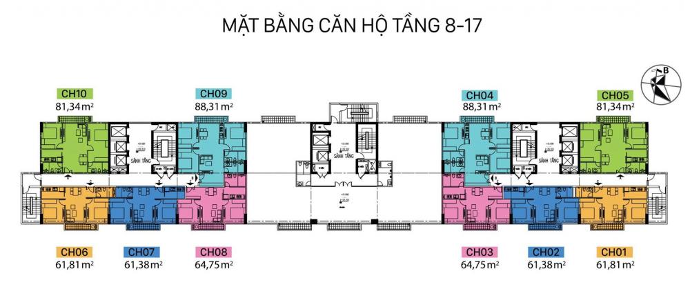 Bán căn hộ 64,8m2 đẹp nhất chung cư C1 Thành Công, Ba Đình, giá gốc chủ đầu tư, LH: 0985.797.761 9339133