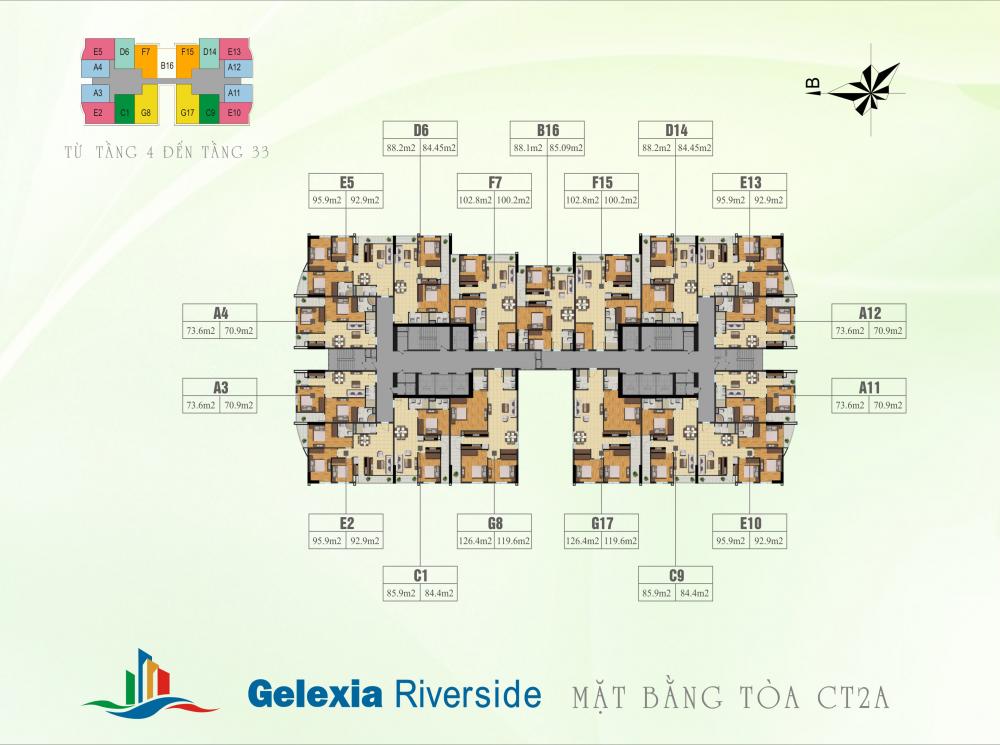 Chủ nhà bán cắt lỗ căn hộ CC Gelexia Riverside, 885 Tam Trinh 92m2 căn góc giá rẻ 21.5tr/m2 0934634268 9120984