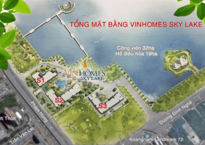 Chính chủ bán căn hộ S3.11.16 Vinhomes Sky Lake Mễ Trì, căn 2PN, 2WC, giá hợp lý 9174775