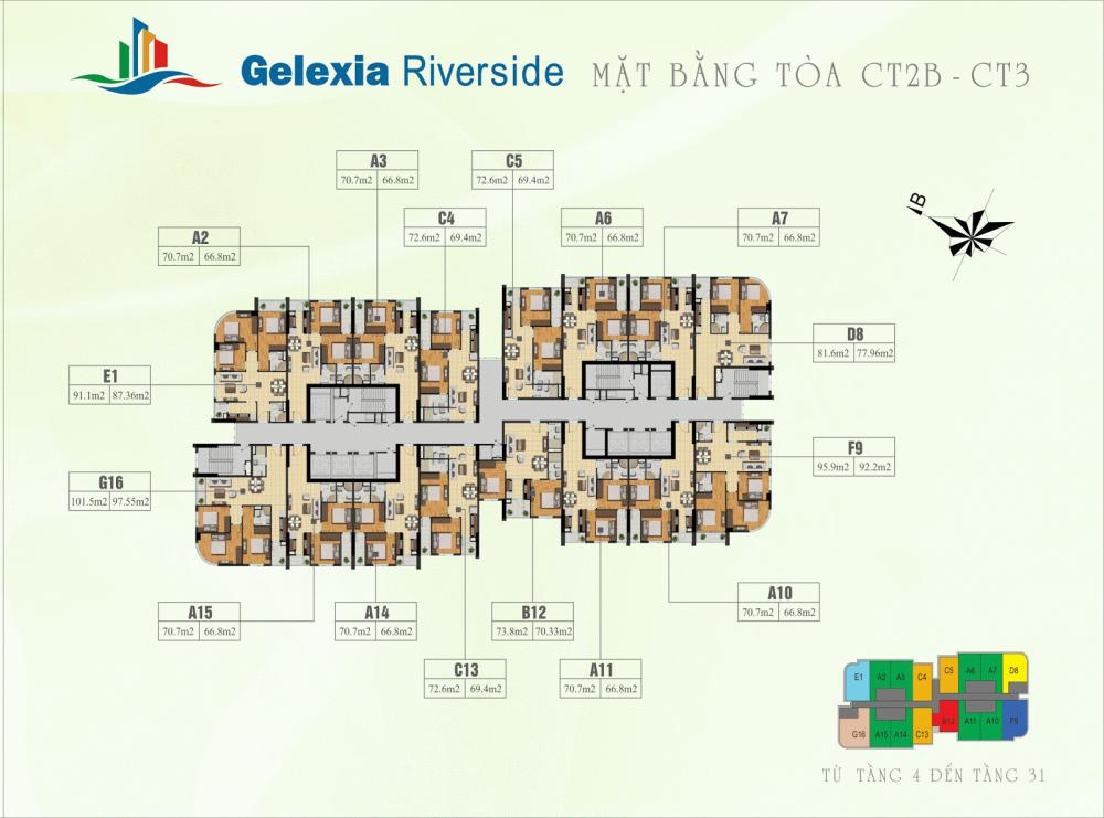 Chúng tôi hiện có các căn chuyển nhượng CC Gelexia Riverside 885 Tam Trinh căn đẹp, tầng đẹp giá cực tốt 0936353088   9126434
