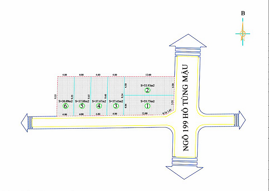 Bán đất ngõ 199 Hồ Tùng Mậu mặt tiền 4,5m, ngõ 4m, miễn phí làm sổ đỏ 9209843