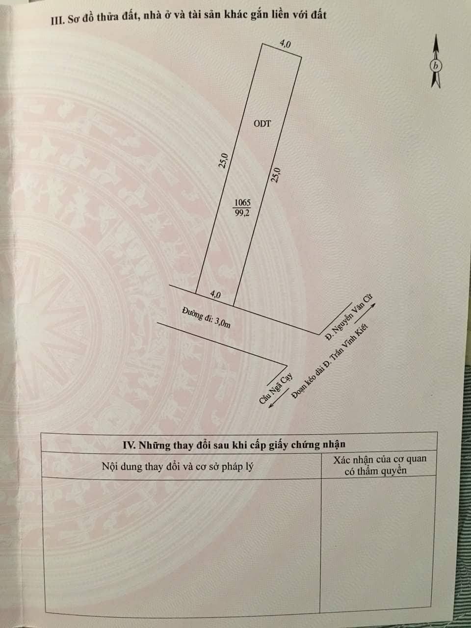 Bán đất hẻm 260 Trần Vĩnh Kiết, phường An Bình, Ninh Kiều, Cần Thơ 8096891