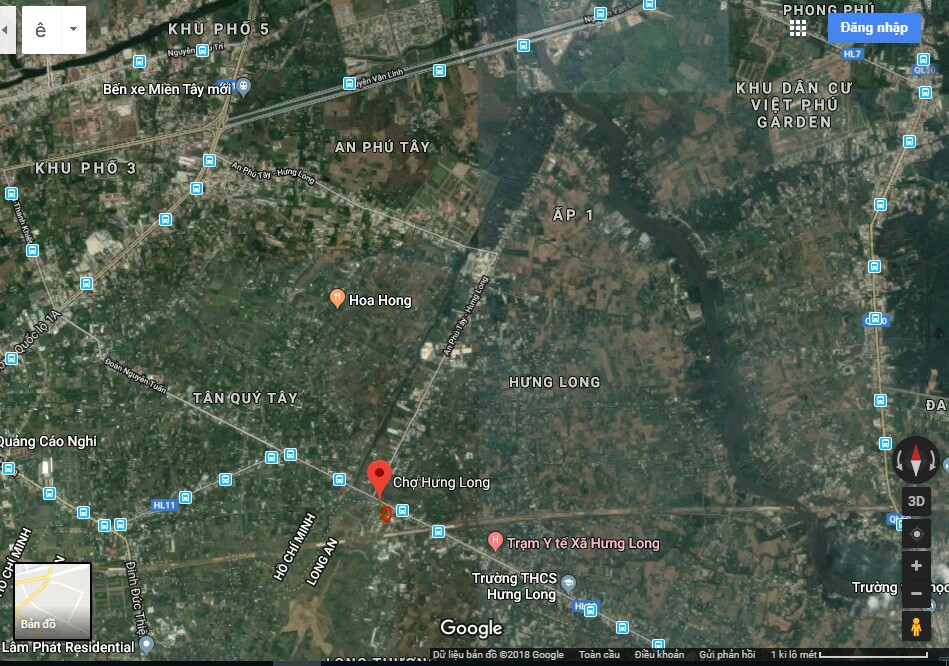 Bán đất chính chủ mặt tiền thật, Hương Lộ 11, xã Hưng Long, Bình Chánh 9499001