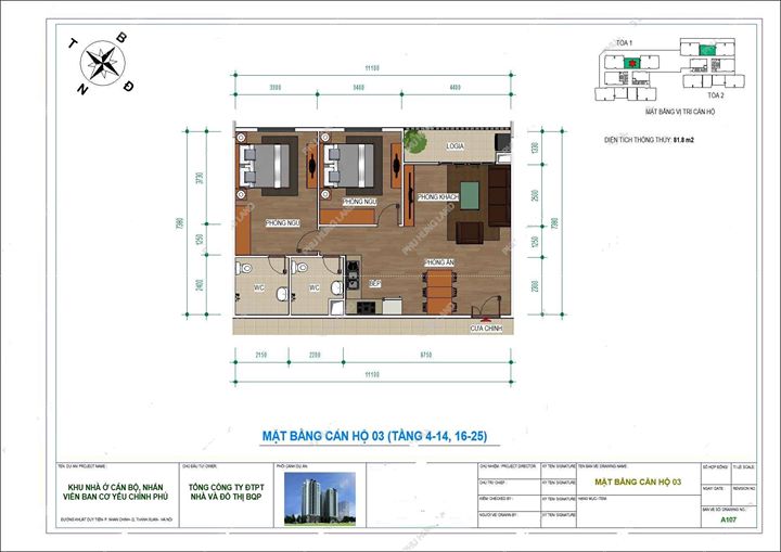 Chính chủ bán căn 82m2 chung cư Ban cơ yếu Chính phủ Khuất Duy Tiến, giá chỉ từ 20tr/m2 9533530