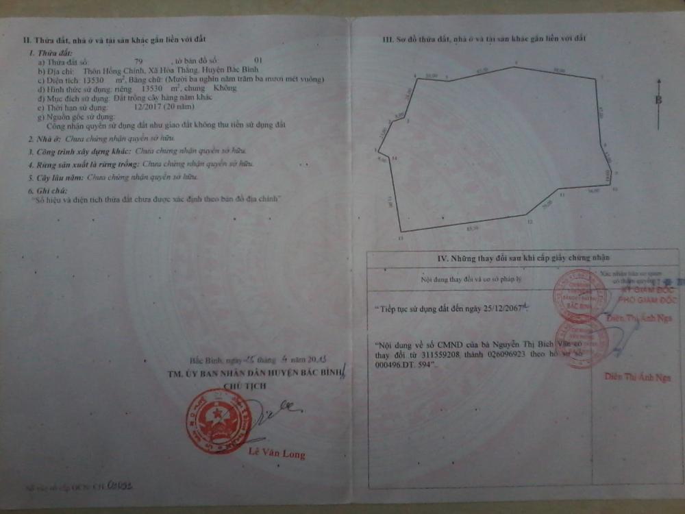 Bán lô đất 23000m2 đang trồng cây lâu năm xã Hoà Thắng, Bắc Bình, Bình Thuận 9567370