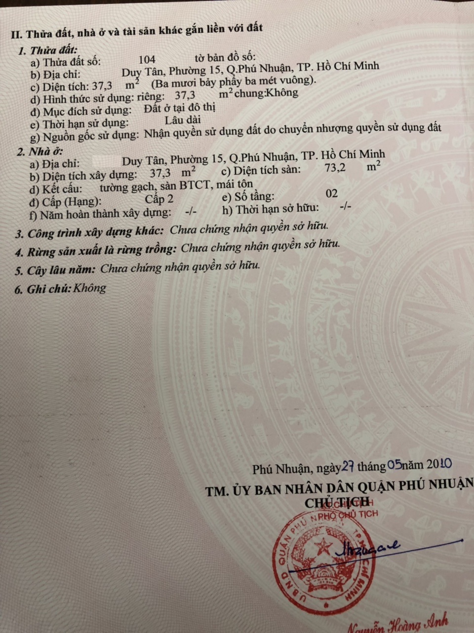 Bán gấp nhà hẻm 80 Duy Tân, Phường 15, Phú Nhuận 9646932