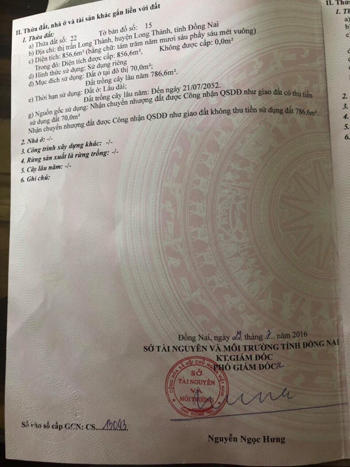 Bán 1346,5m2 đất khu Kim Sơn, thị trấn Long Thành, Đồng Nai, đường bê tông 4m 9661202