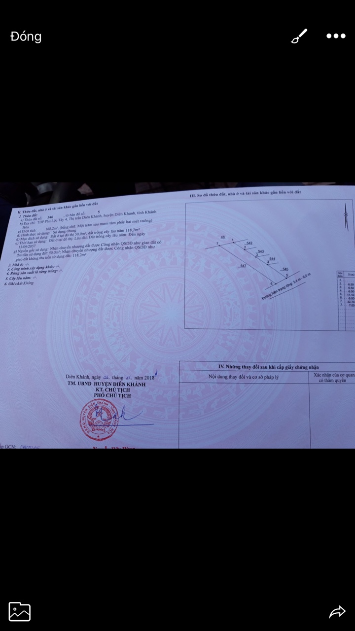 Bán đất Phú Lộc Tây 4, Diên Khánh, giá rẻ 9729432