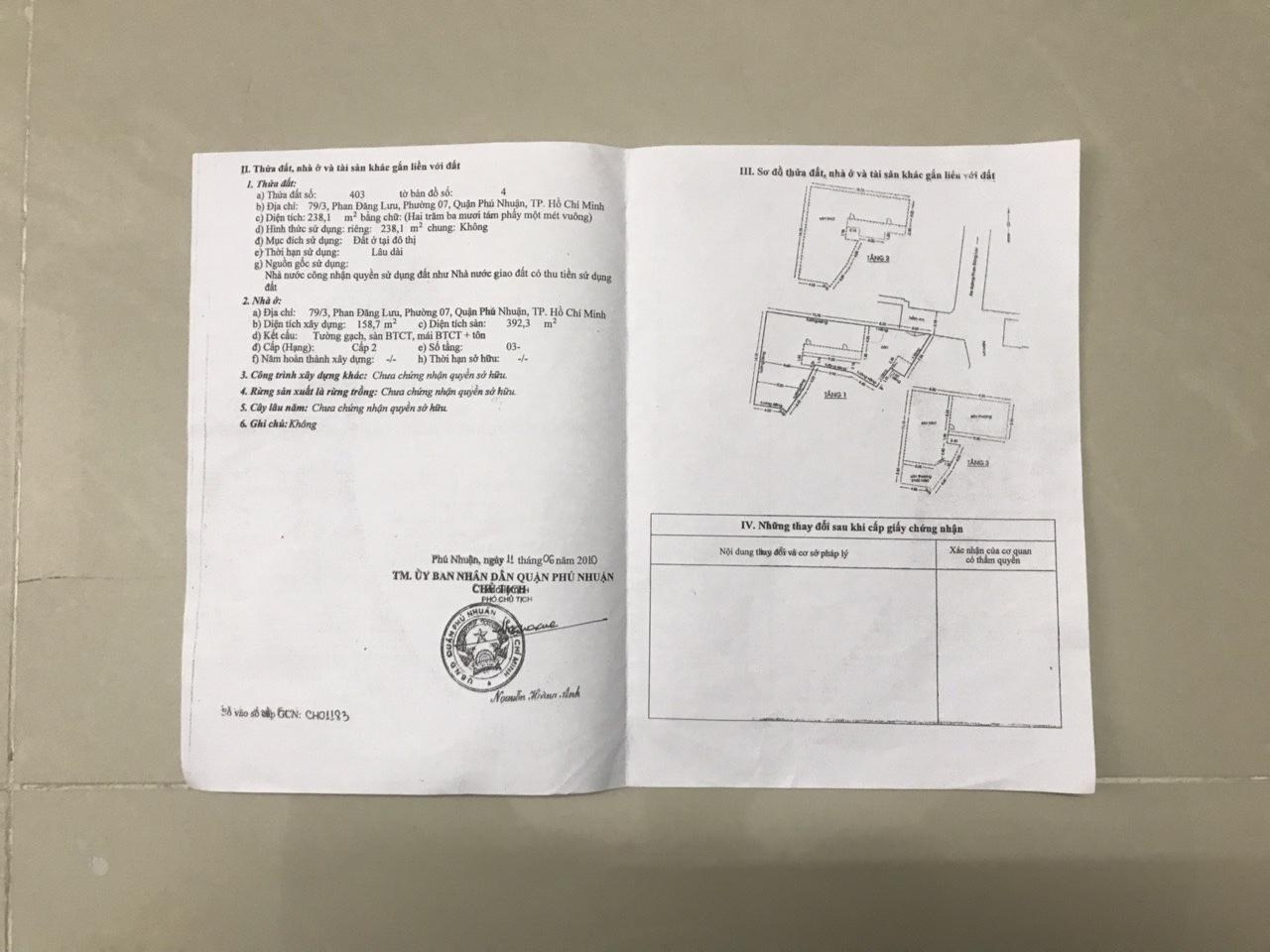 Bán khách sạn Quỳnh Anh số 79/3 Phan Đăng Lưu, P7, Q. Phú Nhuận, 26,5 tỷ TL 9755546