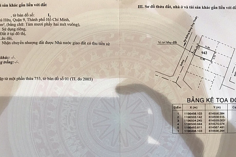 Bán đất nền dự án Samsung Village, đường Bưng Ông Thoàn, Phường Phú Hữu, Quận 9 9806451
