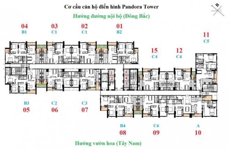 Căn góc Pandora Tower Thanh Xuân 98m2, 3PN, phong thủy tốt, view cực đẹp chỉ 2.8 tỷ, CK 2%. 0345.428.555 10218945