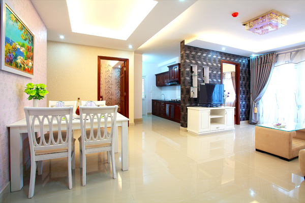 Cho thuê CH Trung Đông Plaza, DT 60m2, 2PN, Full NT, giá 8,5tr/tháng. LH 0932044599 10261088