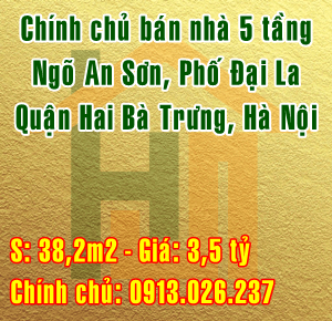 Bán nhà ngõ An Sơn, Phố Đại La, Quận Hai Bà Trưng, Hà Nội 10282421
