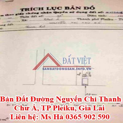 Bán Đất Đường Nguyến Chí Thanh, Chư Á, TP Pleiku, Gia Lai 10337745