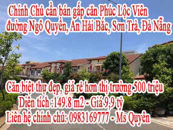 Chính Chủ cần bán gấp căn Phúc Lộc Viên đường Ngô Quyền - An Hải Bắc - Sơn Trà - Đà Nẵng 10368249