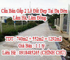 Cần Bán Gấp 2 Lô Đất Đẹp Tại Đạ Đờn, Lâm Hà, Lâm Đồng 10383973