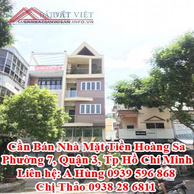 Cần Bán Nhà Mặt Tiền Hoàng Sa, Phường 7, Quận 3, Tp Hồ Chí Minh. 10385003
