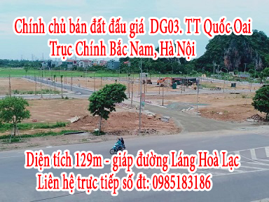 Chính chủ bán đất đấu giá  DG03. TT Quốc Oai, Trục Chính Bắc Nam, Hà Nội. 10391311