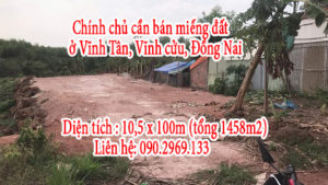 Chính chủ cần bán miếng đất ở Vĩnh Tân, Vĩnh Cửu, Đồng Nai 10400591