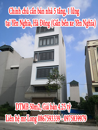 Bán nhà 5 tầng, 1 lửng tại Yên Nghĩa, Hà Đông (Gần bến xe Yên Nghĩa) 10407957