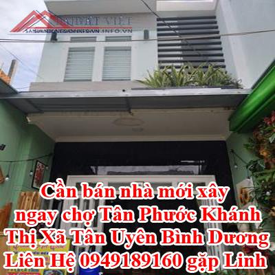 Do kẹt vốn cần bán nhà mới xây ngay chợ Tân Phước Khánh, Thị Xã Tân Uyên, Bình Dương 10415245
