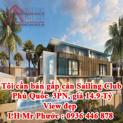 Tôi cần bán gấp căn Sailing Club Phu Quoc  3PN, giá 14.9 Tỷ view đẹp, LH Mr Phước : 0936446878 10420814