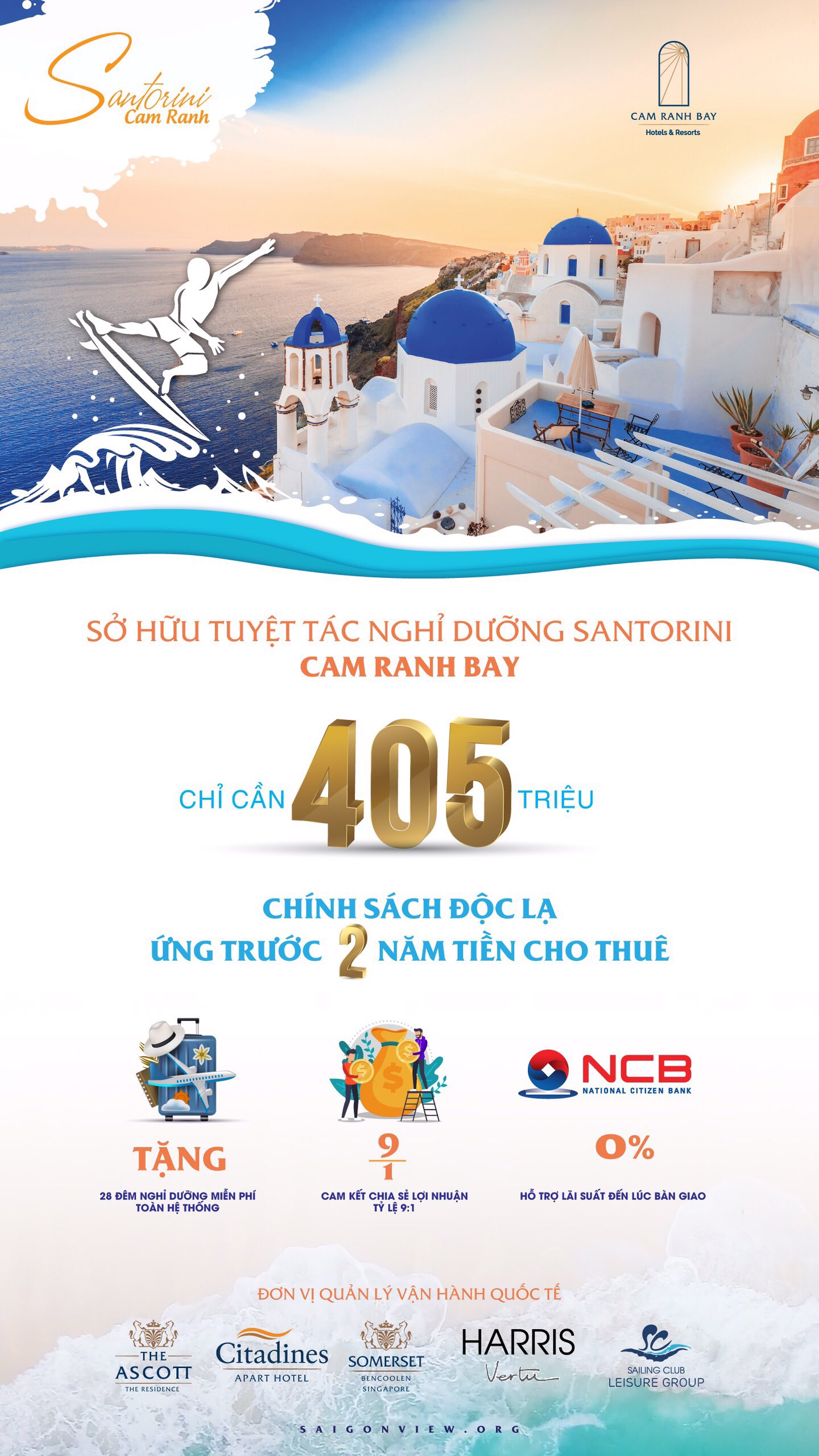 CAM RANH BAY - “THIÊN ĐƯỜNG SATORINI TRÊN VỊNH CAM RANH” - NHẬN TRƯỚC 486TR SỞ HỮU CH 5 SAO TRỊ GIÁ 2,7 TY BỞI THE ASCOTT VẬN HÀNH LH : 0938.69.61.65 10428353