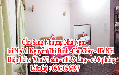 Cần Sang Nhượng Nhà Nghỉ Ngõ 1 Nguyễn Thị Định -Cầu Giấy - Hà Nội 10441618