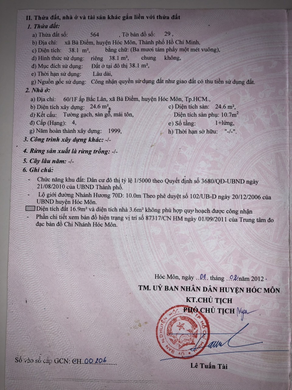 Cần bán nhà 1 xẹc tại Ấp Bắc Lân, Bà Điểm, Hóc Môn, HCM 10453327