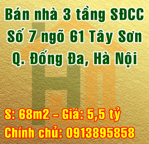 Chính chủ bán nhà tại số 7 ngõ 61 phố Tây Sơn, Quận Đống Đa, Hà Nội 10470306