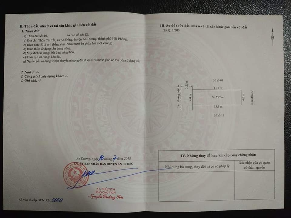 Bán lô đất đẹp tại khu dân cư Thanh Toàn, An Đồng, An Dương, Hải Phòng 10471034