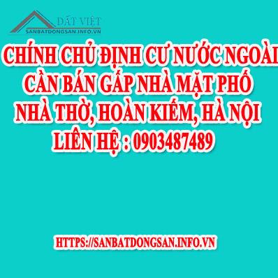 Chính chủ định cư nước ngoài cần bán gấp nhà mặt phố Nhà Thờ, Hoàn Kiếm, Hà Nội 10476553